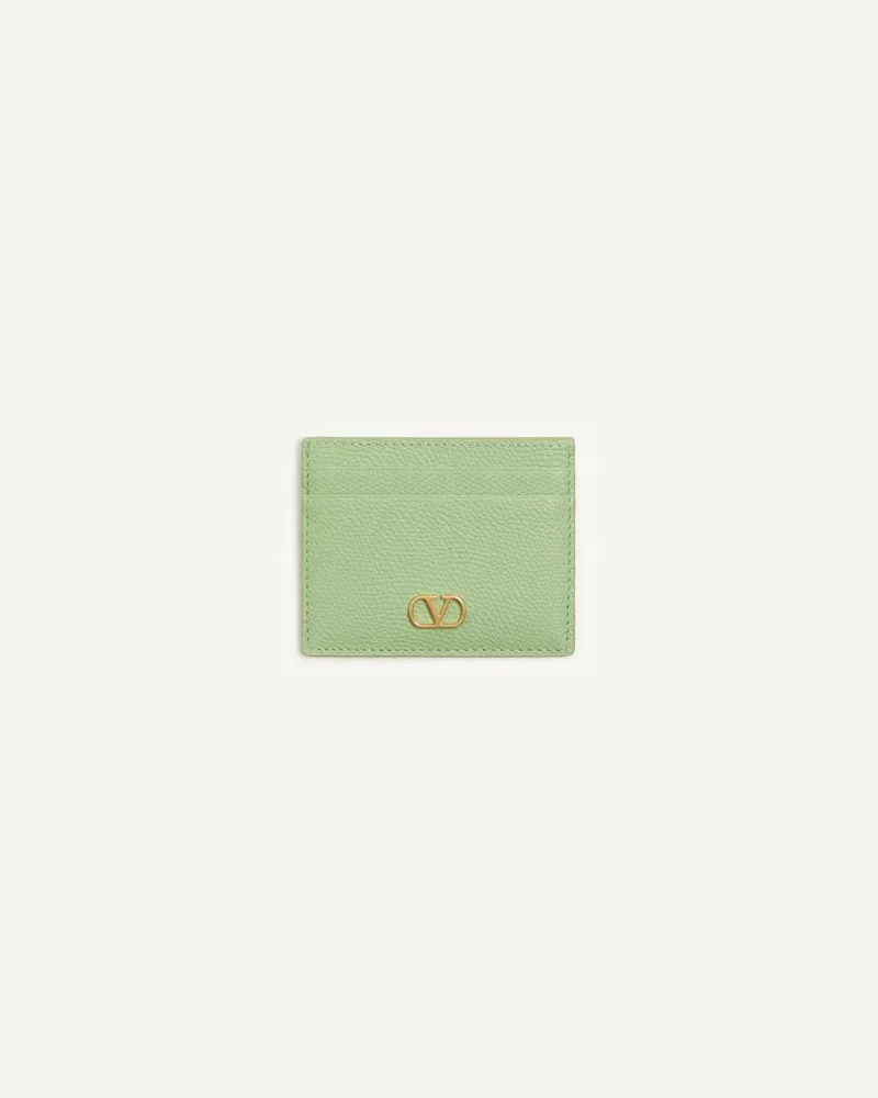 Valentino Garavani Portacarte VLogo Signature In Vitello Granato Donna MENTA Menta