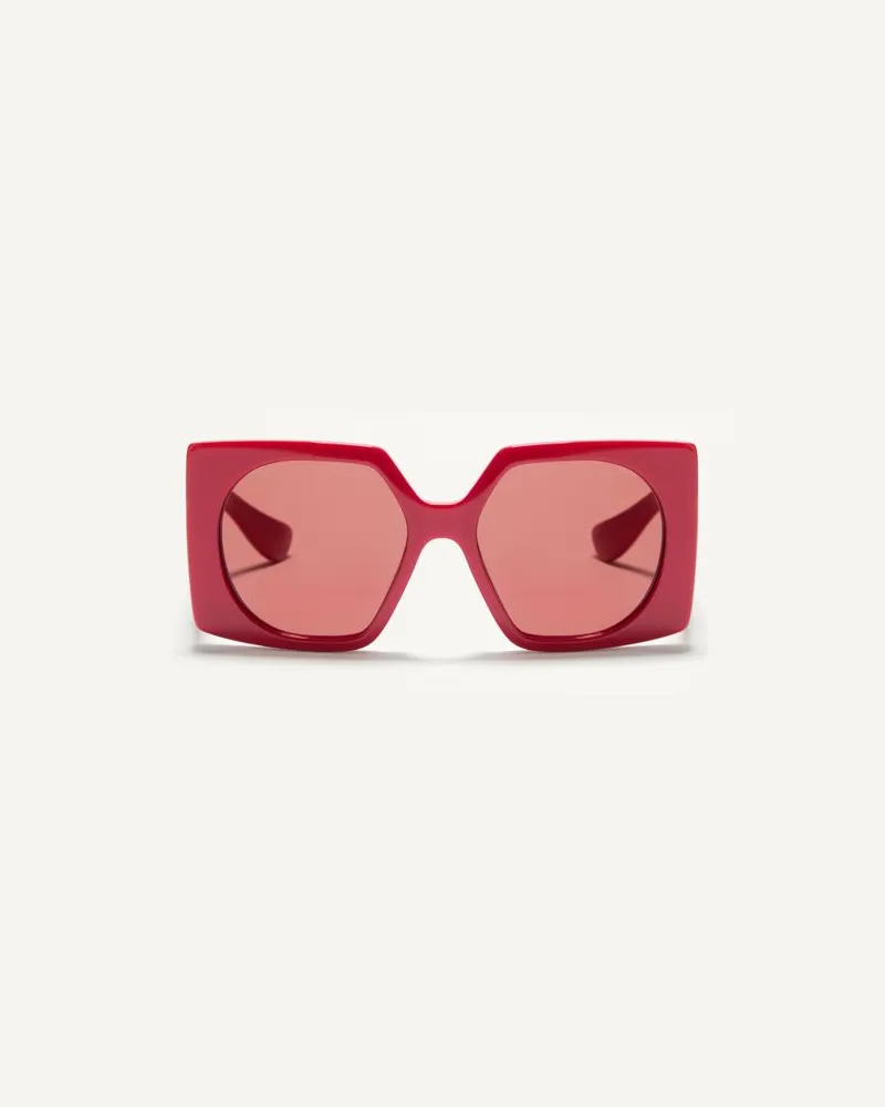 Valentino Garavani Occhiale Rettangolare In Acetato Donna ROSSO Rosso