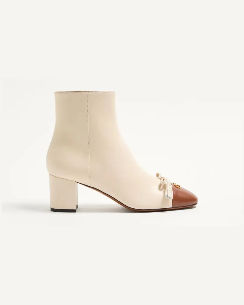 Valentino Garavani Stivaletto Valet Du Roi In Capretto 60Mm Donna BURRO/TABACCO Burro