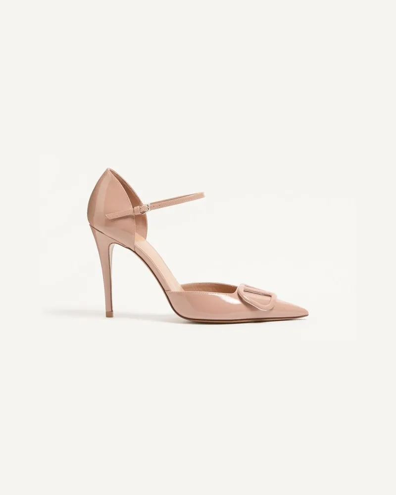 Valentino Garavani Décolleté D'Orsay VLogo Signature In Vernice 100Mm Donna ROSE CANNELLE Rose
