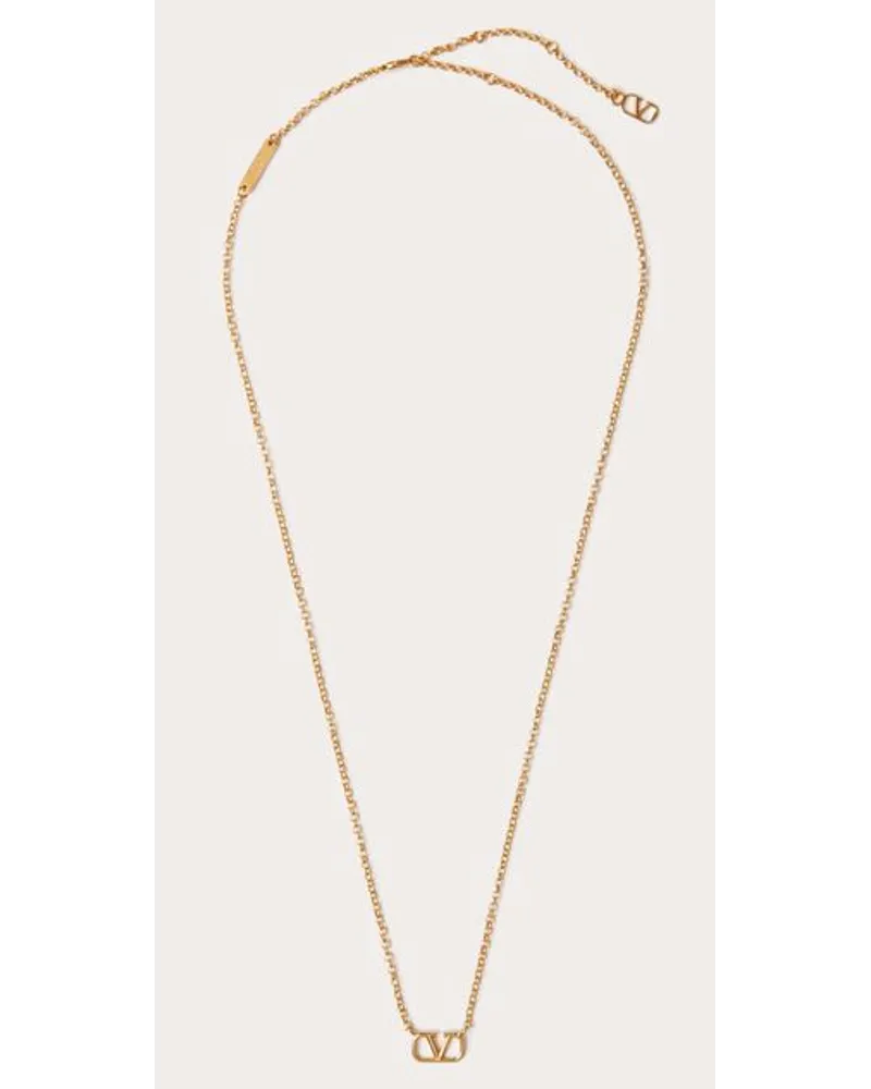 Valentino Garavani Collana Vlogo Signature In Metallo Uomo ORO Oro