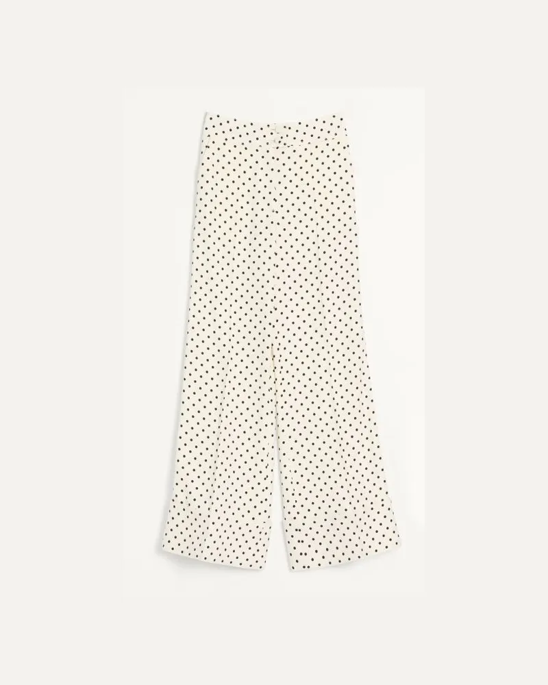 Valentino Garavani Pantaloni In Supergran Stampa Plusdepois Donna BETULLA/NERO Betulla