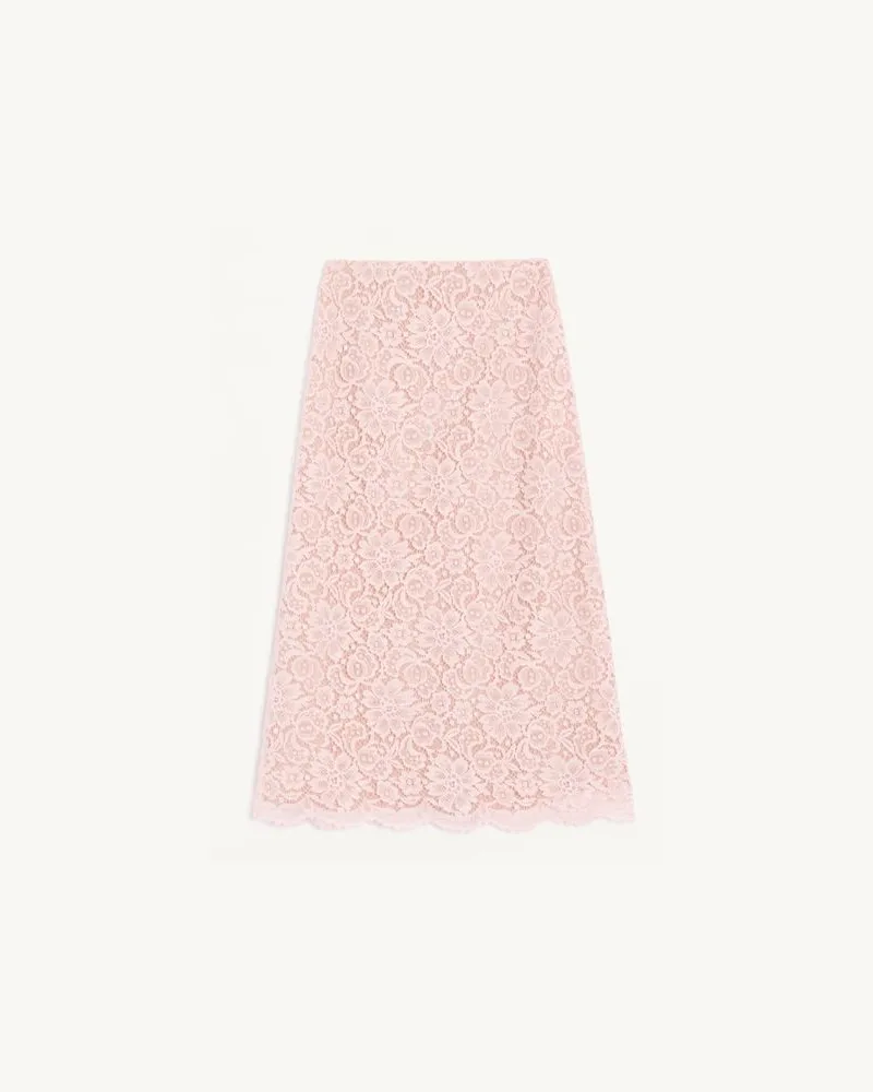 Valentino Garavani Gonna Midi In Pizzo Donna ROSA Rosa