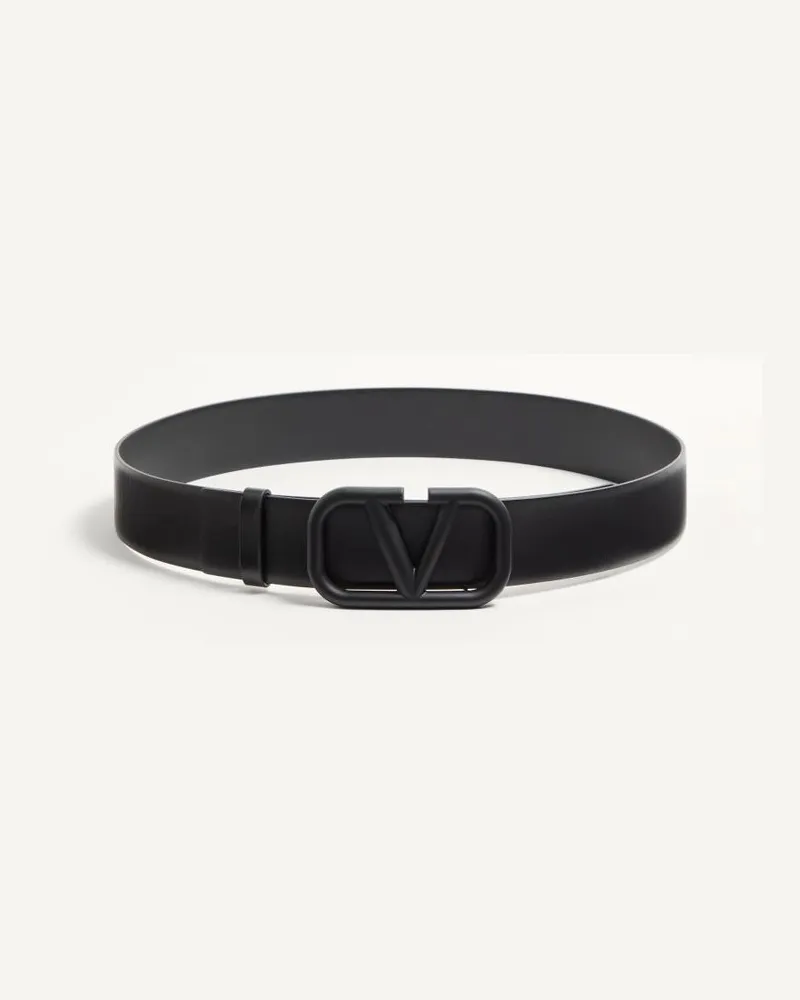 Valentino Garavani Cintura VLogo Signature In Vitello 40 Mm Uomo NERO Nero