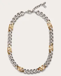 Valentino Garavani COLLANA VLOGO CHAIN IN METALLO Uomo ORO/PALLADIO Oro