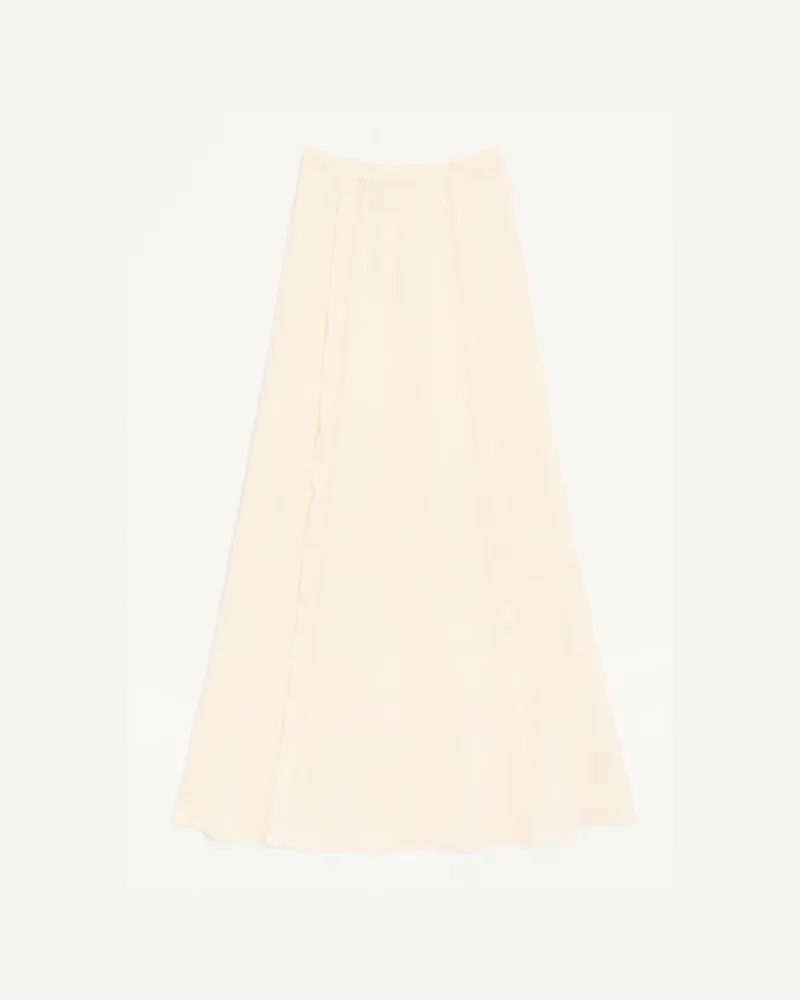 Valentino Garavani Gonna In Couture Linen Donna VANIGLIA Vaniglia