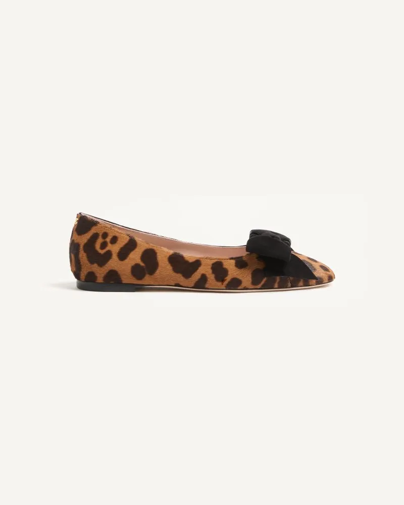 Valentino Garavani Ballerina Bowow In Vitello Effetto Cavallino Donna ANIMALIER Animalier