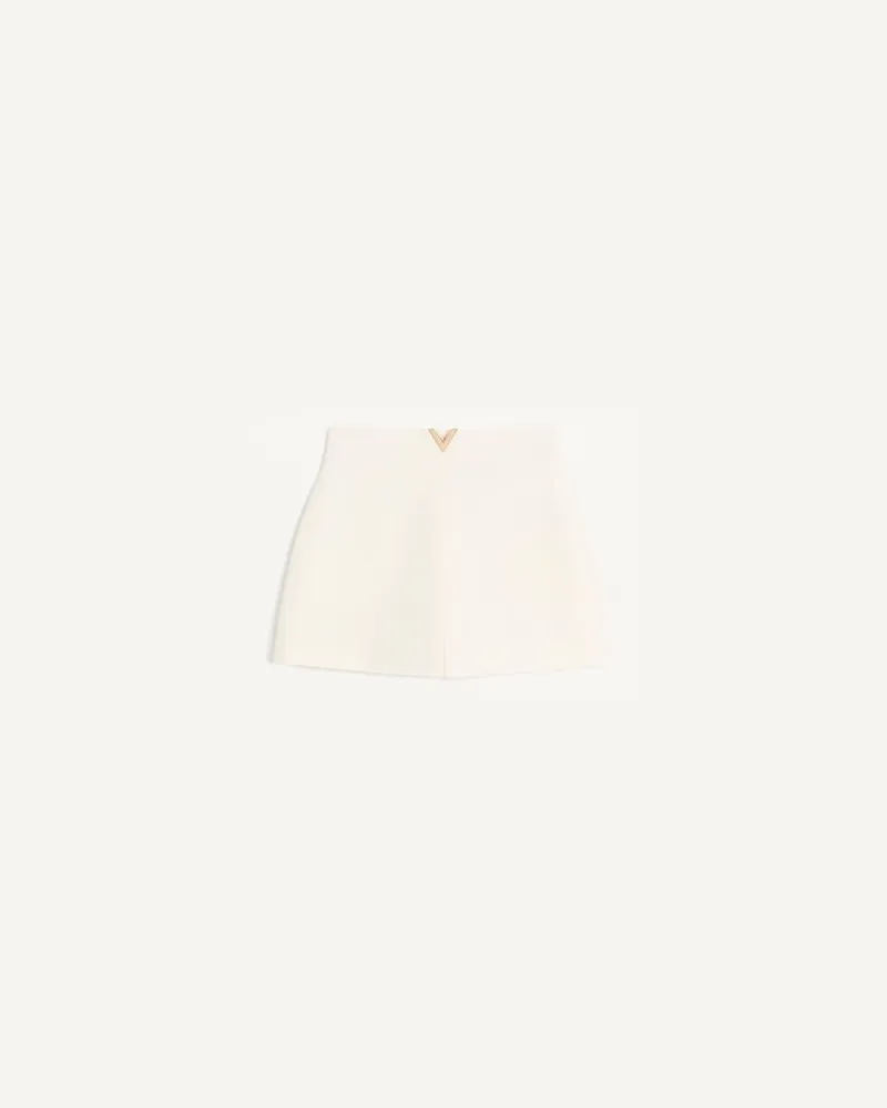 Valentino Garavani Shorts In Crepe Couture Donna AVORIO Avorio