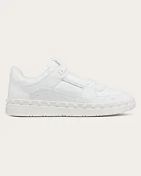 Valentino Garavani SNEAKER LOW TOP FREEDOTS IN VITELLO Uomo BIANCO Bianco