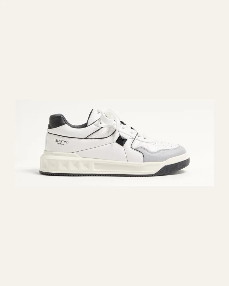 Valentino Garavani Sneaker Low-Top One Stud In Nappa Uomo BIANCO Bianco