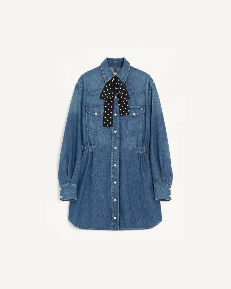 Valentino Garavani Abito Midi In Denim Donna DENIM Denim