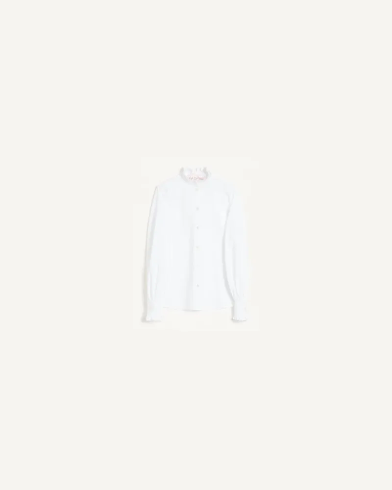 Valentino Garavani Camicia In Cotton Popeline Donna BIANCO 36 