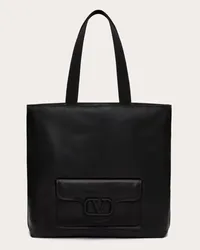 Valentino Garavani BORSA SHOPPING GARAVANI NOIR IN NAPPA Uomo NERO Nero