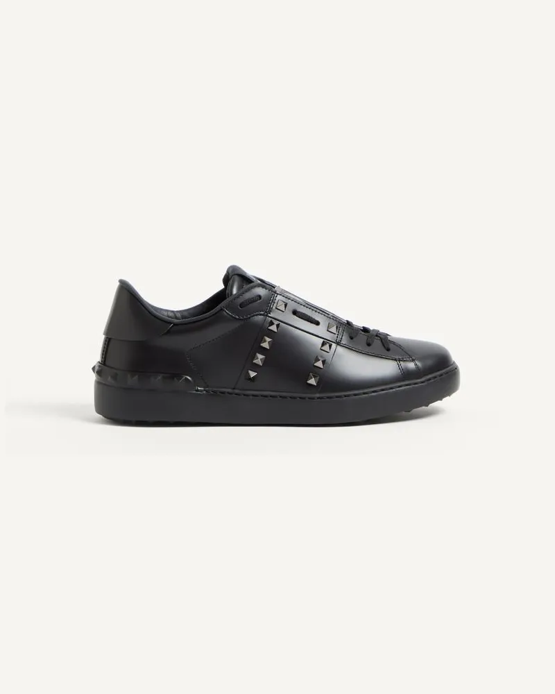 Valentino Garavani Sneaker Rockstud Untitled In Vitello Uomo NERO Nero
