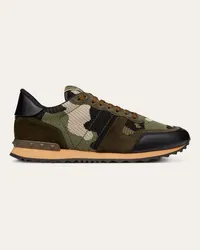 Valentino Garavani SNEAKER ROCKRUNNER CAMOUFLAGE IN TESSUTO-RETE Uomo MULTICOLOR Multicolor