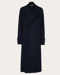 Valentino Garavani CAPPOTTO DOPPIOPETTO IN LANA E CASHMERE DOUBLE E DOPPIA COSTRUZIONE Uomo NAVY Navy