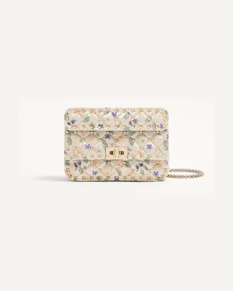 Valentino Garavani Borsa Piccola Valentino Garavani Rockstud Spike In Tessuto Jacquard Donna MULTICOLOR Multicolor