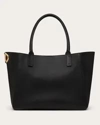 Valentino Garavani BORSA SHOPPING VLOGO SIDE IN VITELLO NAPPATO Donna NERO Nero