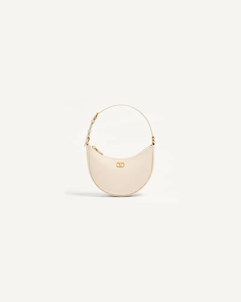 Valentino Garavani Mini Borsa Hobo Vlogo Signature In Vitello Granato Donna LIGHT IVORY UNI 