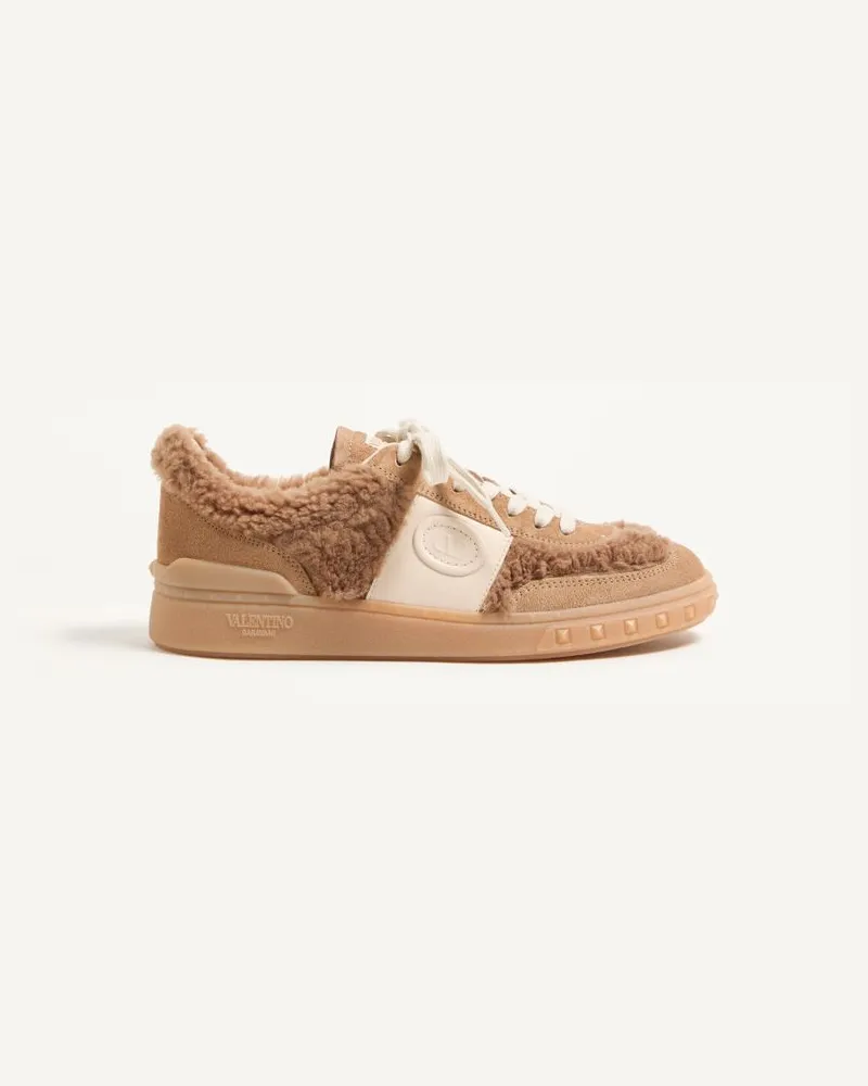 Valentino Garavani Sneaker Upvillage In Lana E Crosta Donna CAMMELLO/GLACE Cammello
