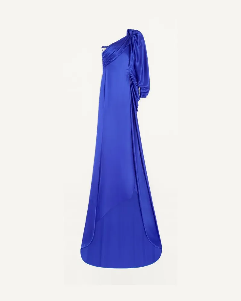 Valentino Garavani Gown In Crepe Satin Donna COBALTO Cobalto