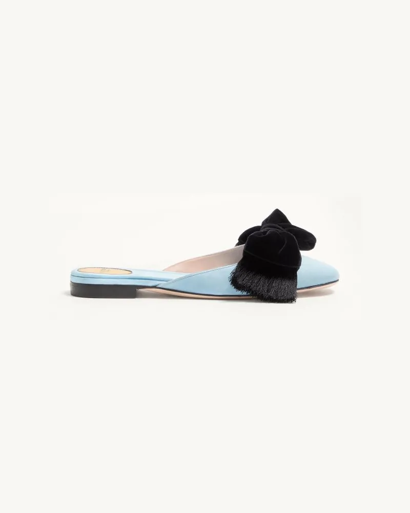 Valentino Garavani Mule Reinette In Raso Donna AZZURRO Azzurro