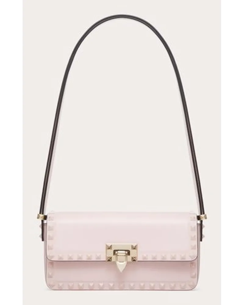 Valentino Garavani BORSA A SPALLA ROCKSTUD23 E/W IN VITELLO LISCIO Donna ROSE QUARTZ Rose