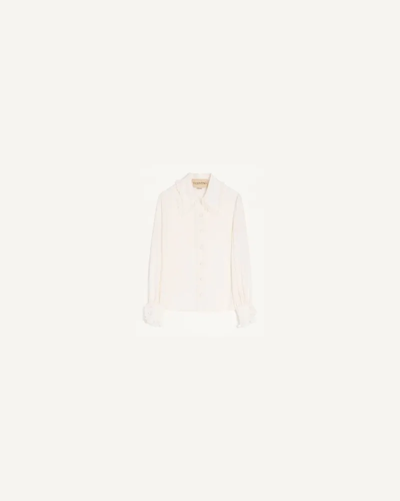 Valentino Garavani Camicia In Crepe De Chine Donna AVORIO 40 