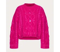MAGLIONE IN MOHAIR WOOL RICAMATO Donna PINK PP