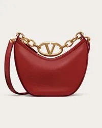 Valentino Garavani MINI HOBO VLOGO MOON BAG IN NAPPA CON CATENA Donna ROSSO V Rosso