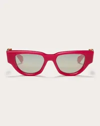 Valentino Garavani II - OCCHIALE DA SOLE CAT-EYE IN ACETATO CON VLOGO Donna FUCSIA/SILVER Fucsia