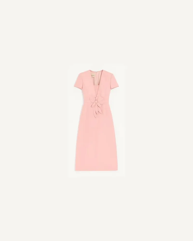 Valentino Garavani Abito In Crepe Couture Ricamato Donna ROSA 46 