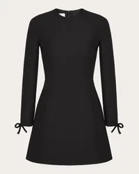 Valentino Garavani ABITO CORTO IN CREPE COUTURE Donna NERO Nero