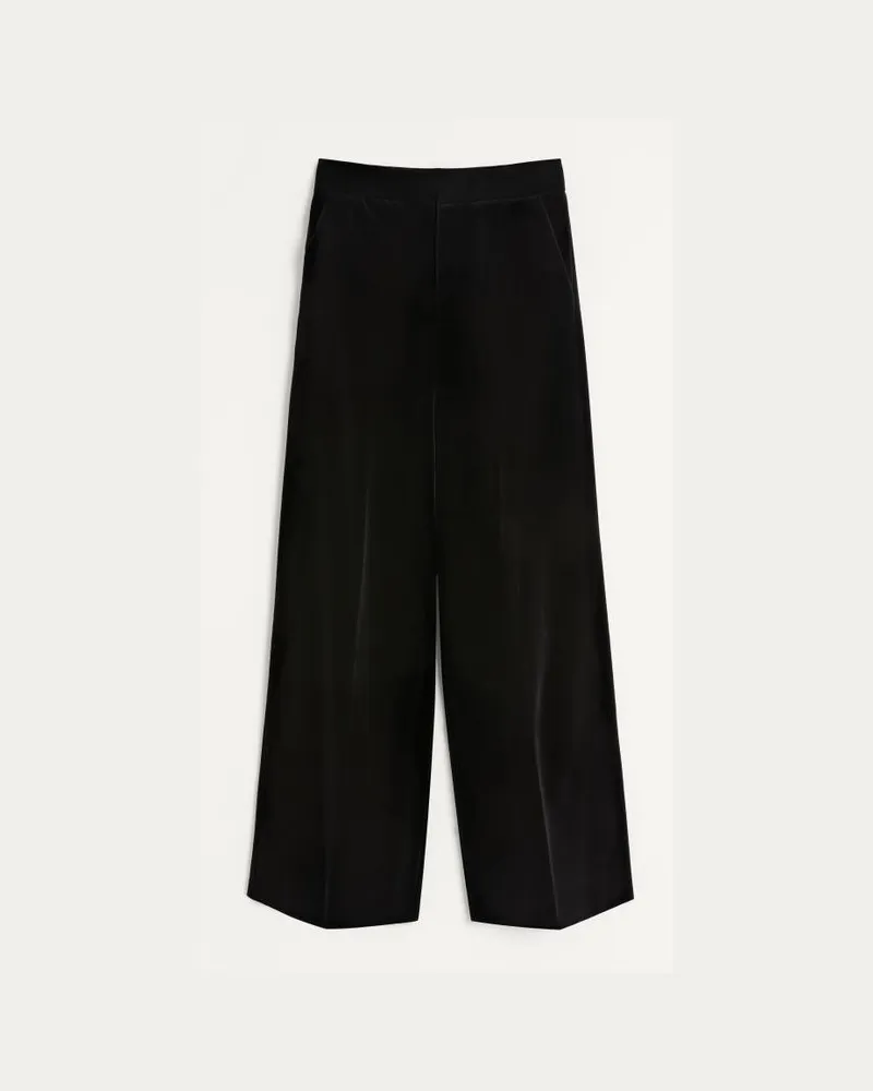Valentino Garavani Pantaloni Valentino In Velluto Di Cotone Uomo NERO Nero