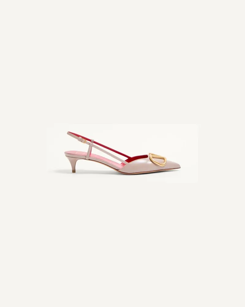 Valentino Garavani Décolleté Slingback Vlogo Signature In Vitello 40Mm Donna POUDRE Poudre