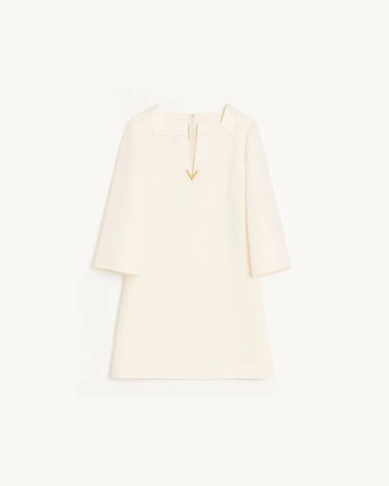 Valentino Garavani Abito Corto In Crepe Couture Donna AVORIO Avorio