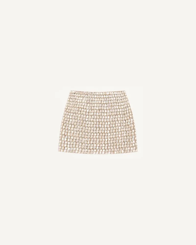 Valentino Garavani MIni Mini In Organza Ricamata Donna SILVER Silver