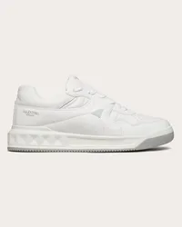 Valentino Garavani SNEAKER LOW-TOP ONE STUD IN NAPPA Uomo BIANCO Bianco