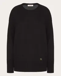 Valentino Garavani MAGLIONE IN CASHMERE Donna NERO Nero