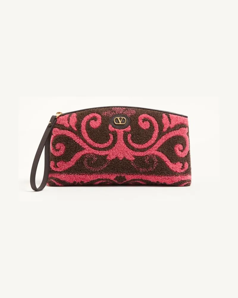 Valentino Garavani Pochette Valentino Garavani in Spugna Donna CORALLO/CHOCOLATE Corallo