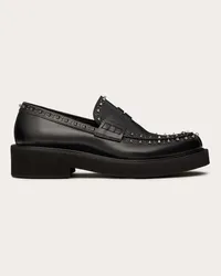 Valentino Garavani MOCASSINO GARAVANI GENTLEGLAM IN VITELLO Uomo NERO Nero