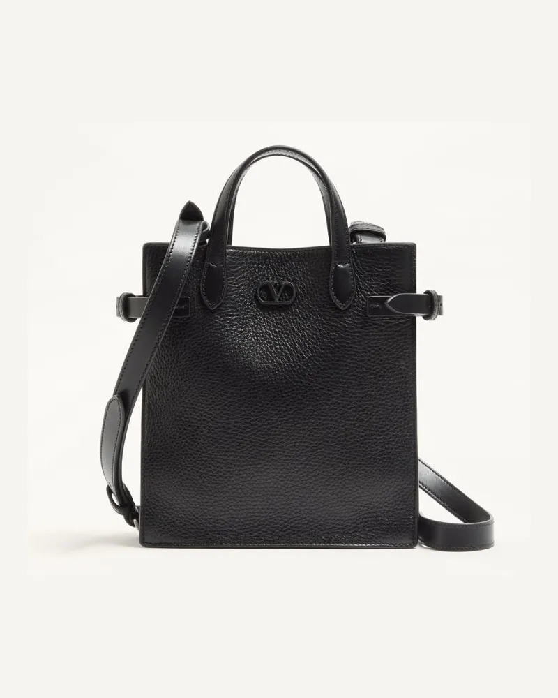 Valentino Garavani Borsa shopping piccola Valentino Garavani Antibes in pelle granata Uomo NERO Nero
