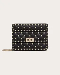 Valentino Garavani BORSA PICCOLA ROCKSTUD SPIKE IN NAPPA Donna NERO Nero