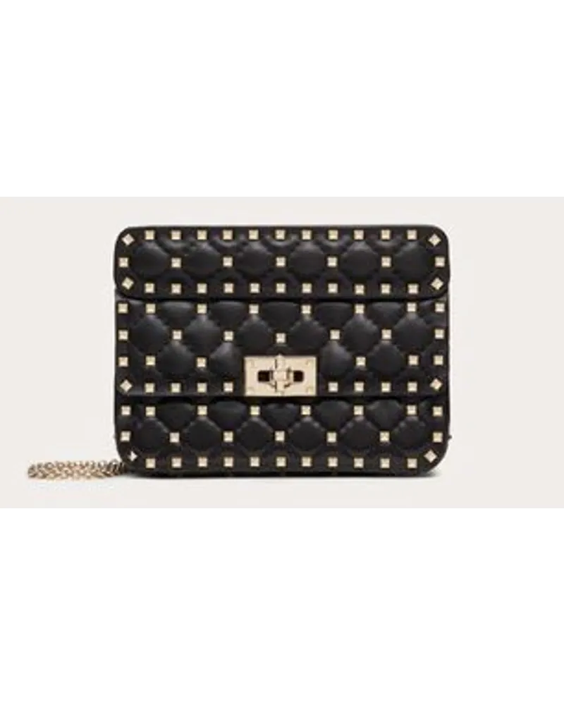 Valentino Garavani Borsa Piccola Rockstud Spike In Nappa Donna NERO Nero