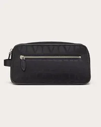 Valentino Garavani WASHBAG BLACK ICONOGRAPHE IN NYLON Uomo NERO Nero