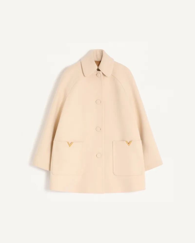 Valentino Garavani Caban In Wool Drap Donna BETULLA Betulla