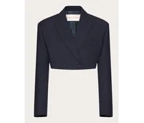 GIACCA IN CREPE COUTURE Donna NAVY