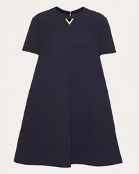 Valentino Garavani ABITO CORTO IN STRUCTURED COUTURE Donna NAVY Navy