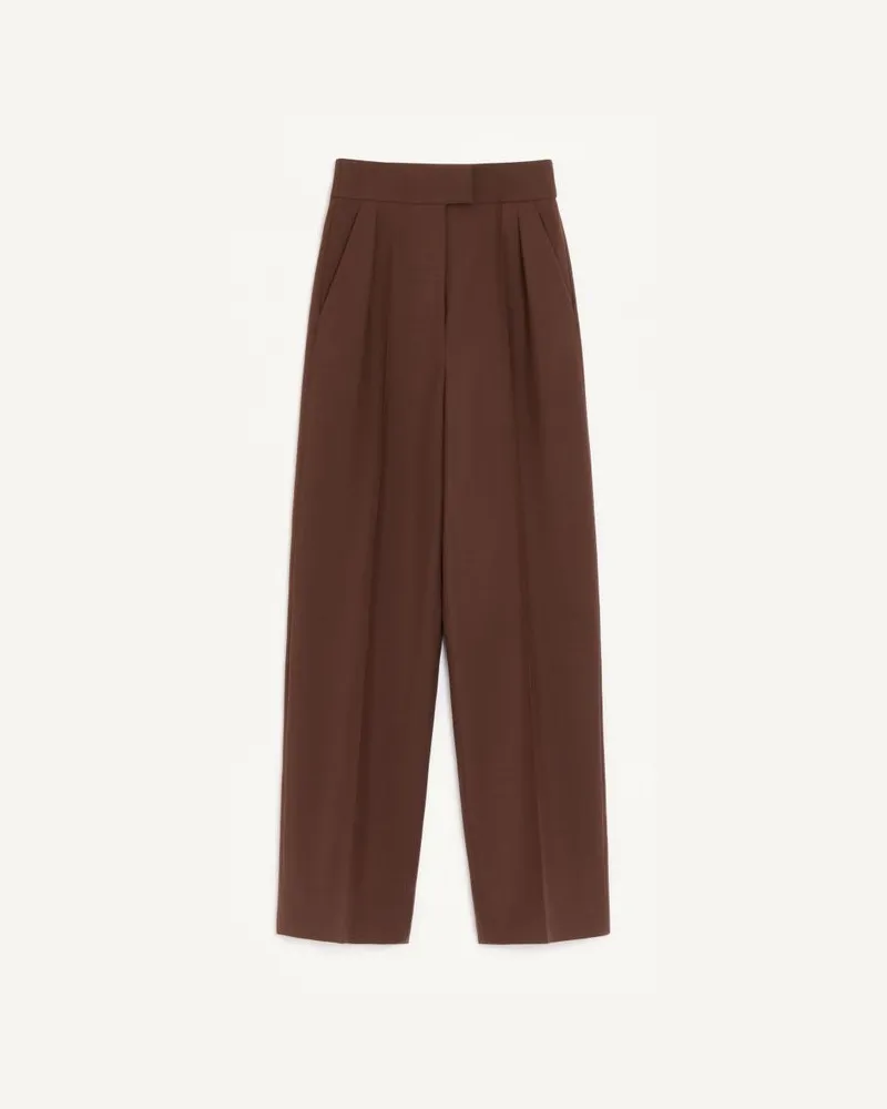 Valentino Garavani Pantaloni In British Mohair Donna MARRONE Marrone