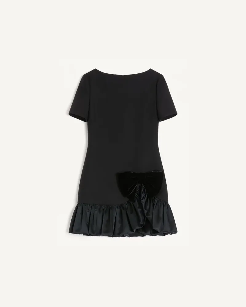 Valentino Garavani Abito Corto In Crepe Couture Donna NERO Nero